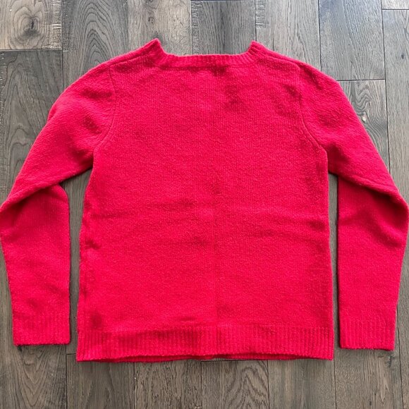 Cupcakes and Cashmere Après Ski Sweater Red White Graphic Pullover Size S - Picture 3 of 4